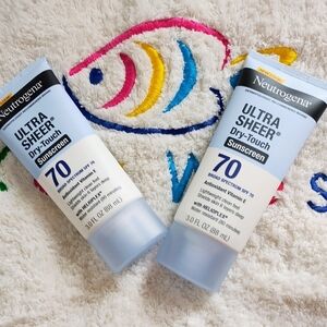 New Bundle Of Two Neutrogena Ultra Sheer Dry-Touch Sunscreen SPF 70